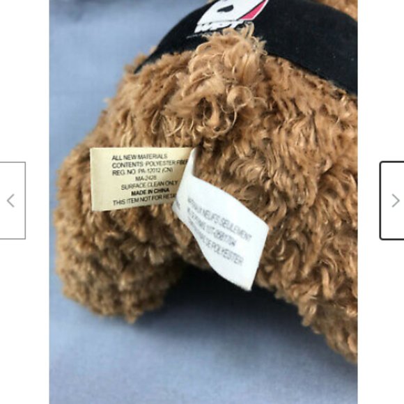 World Poker Tour Hat WPT 8" Cuddly Brown Teddy Bear Curly Plush 2006 Bow Tie - Picture 4 of 12